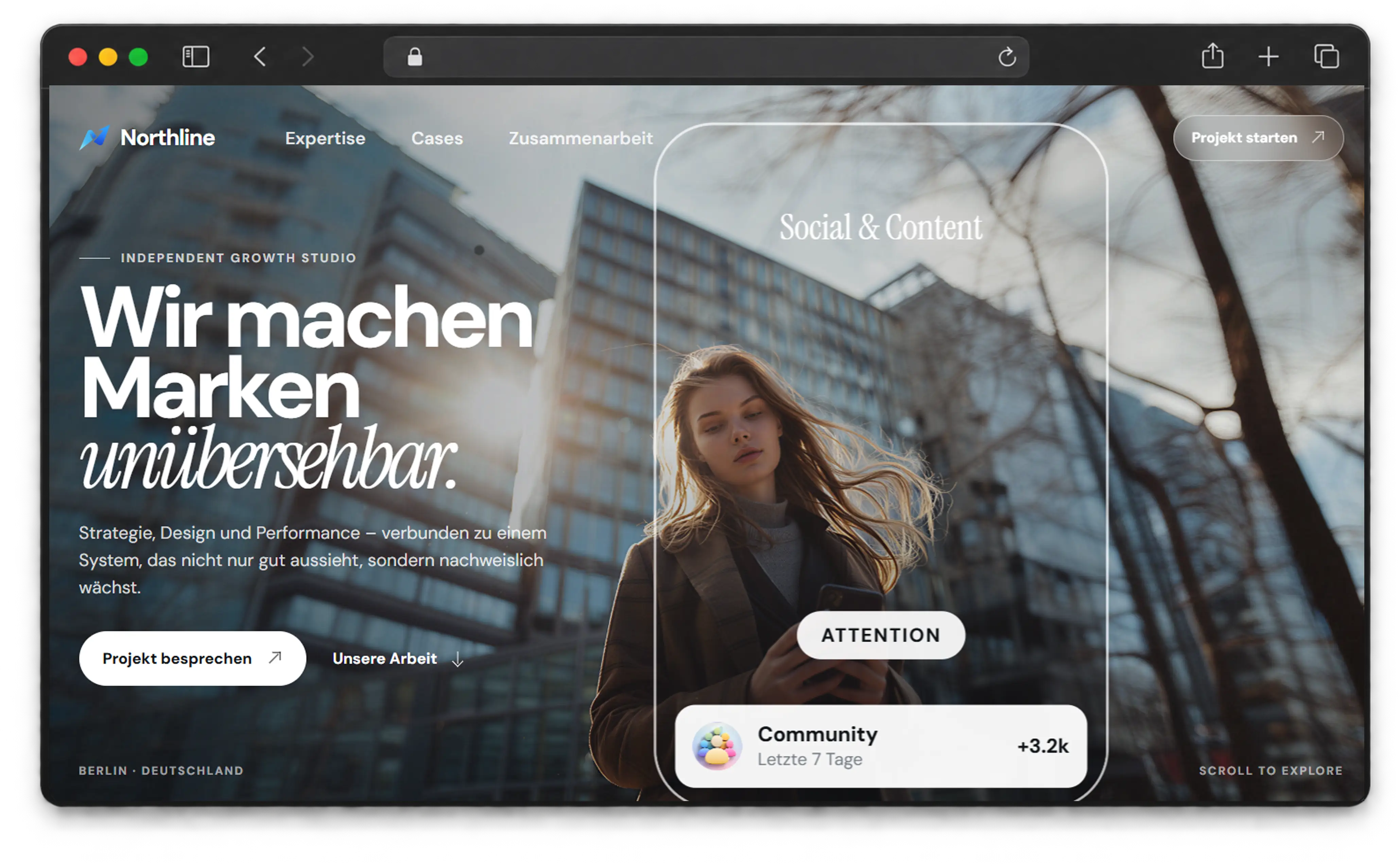 Agenturseite Beispielwebsite