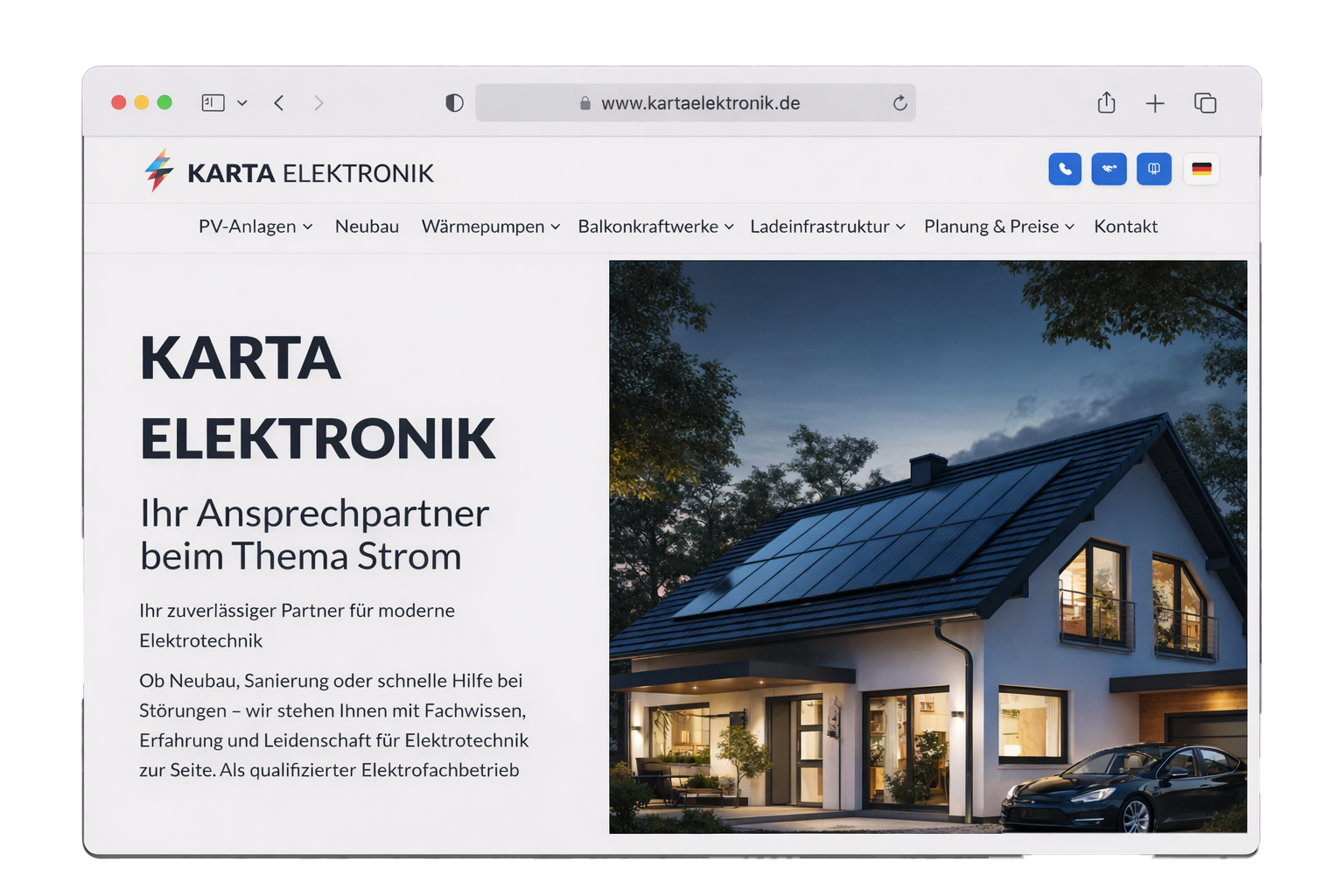 Handwerksseite Beispielwebsite