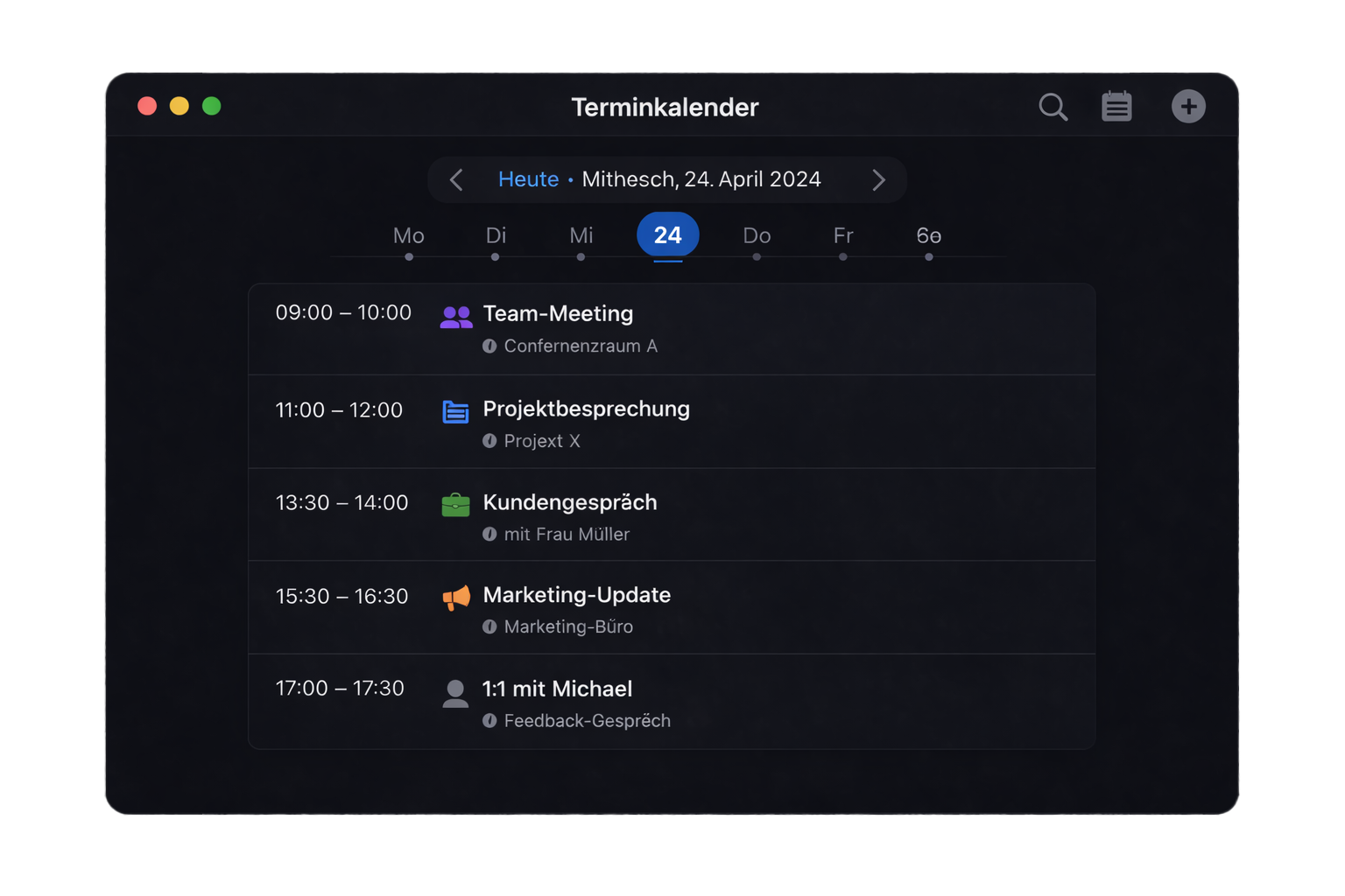 Terminkalender Platzhalter