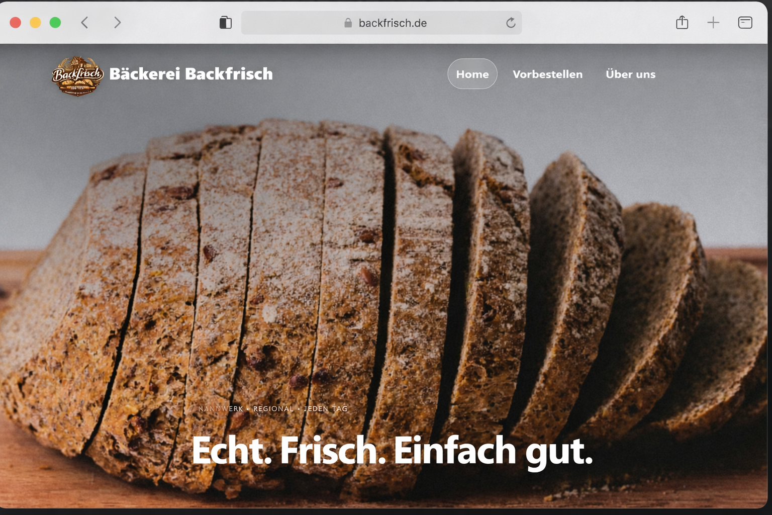 Backfrisch Vorbestellsystem Vorschau