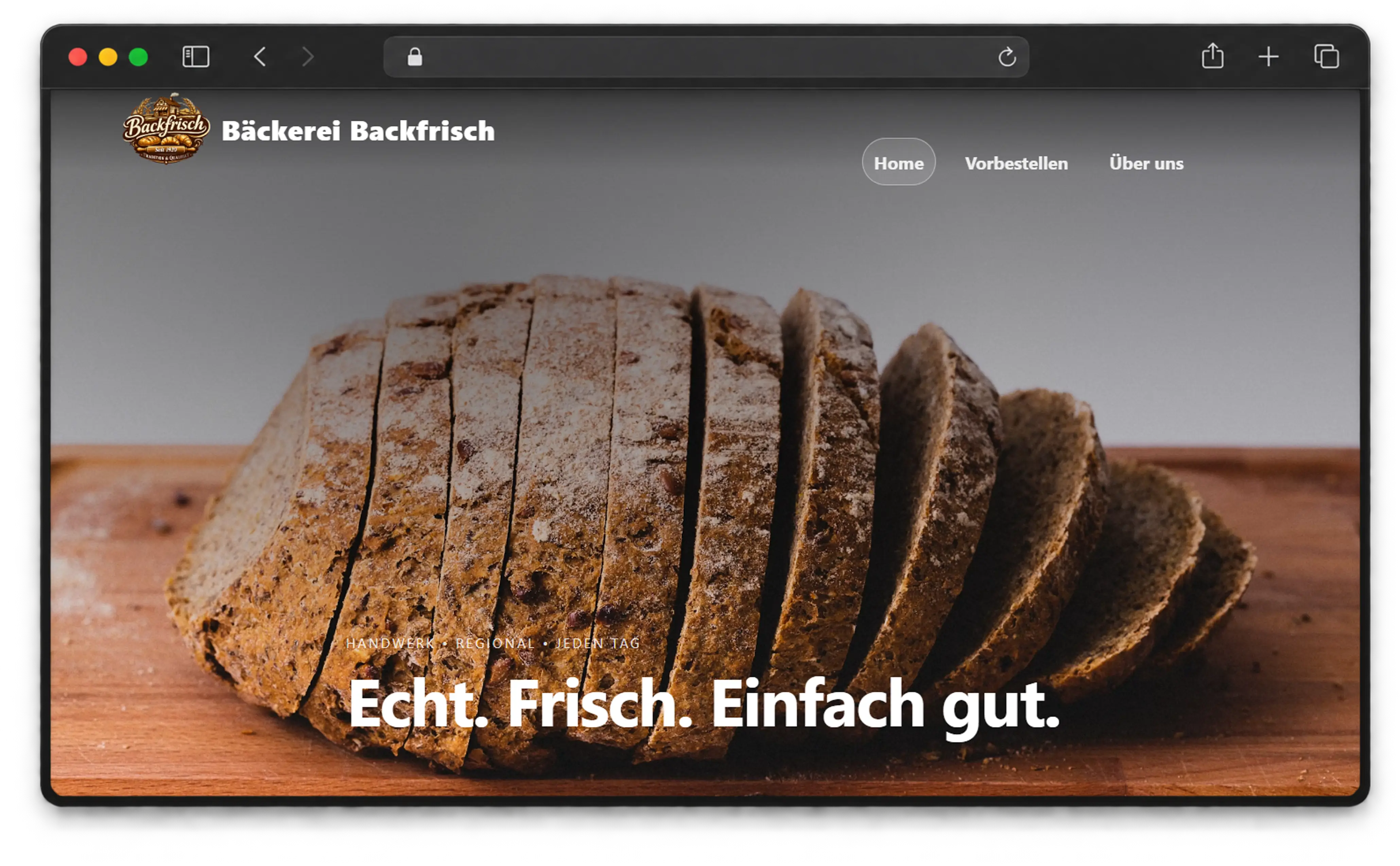 Backfrisch Vorbestellsystem Vorschau